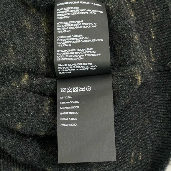 Club Monaco Cashmere Sweater Pullover Hoodie Charcoal Medium - Picture 13 of 13